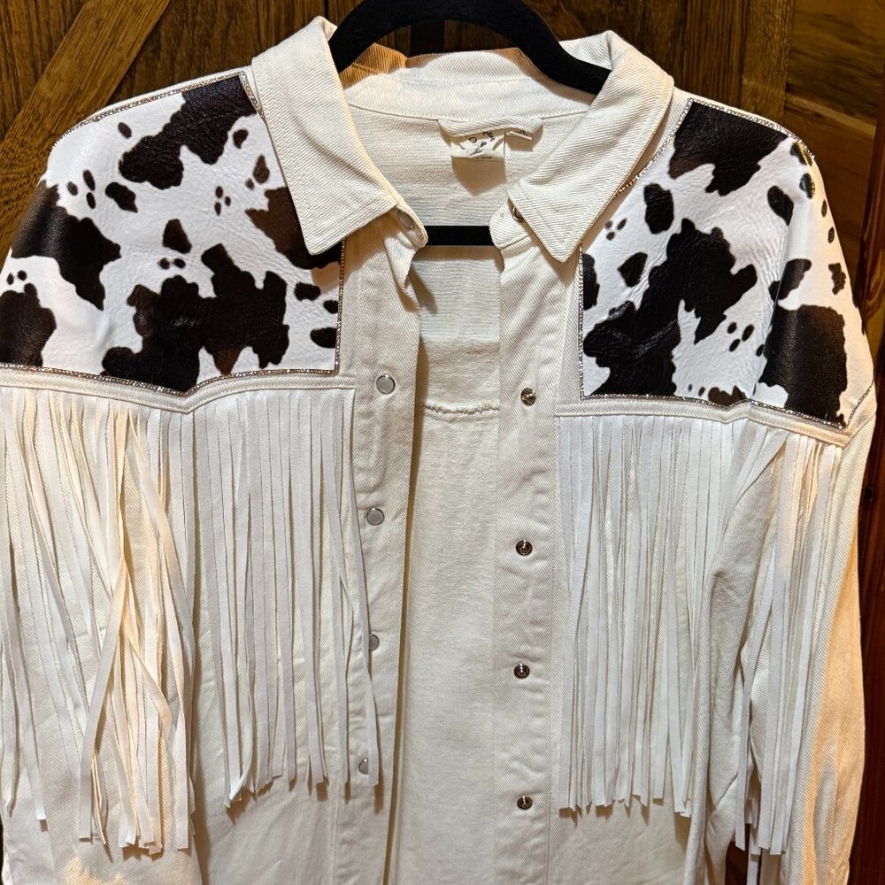 Fringe, Denim, Western Jacket